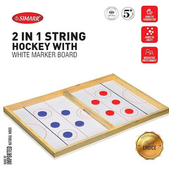 Jumbo size 3 in 1 String Hockey Table Board with Ludo and Snakes Ladders Game
