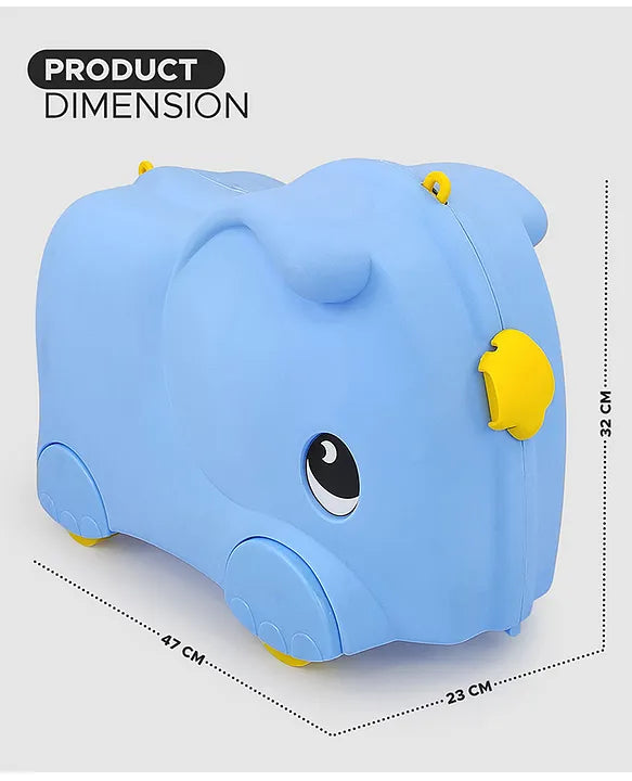 Kids Rideon Suitcase & Small Cabin Luggage Toys Storage - 18 liters Capacity- GREEN