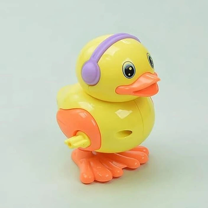 Key Operated Wind Up Toys Colourful Jumping Moving Toy - Rotating head - 1 Duck