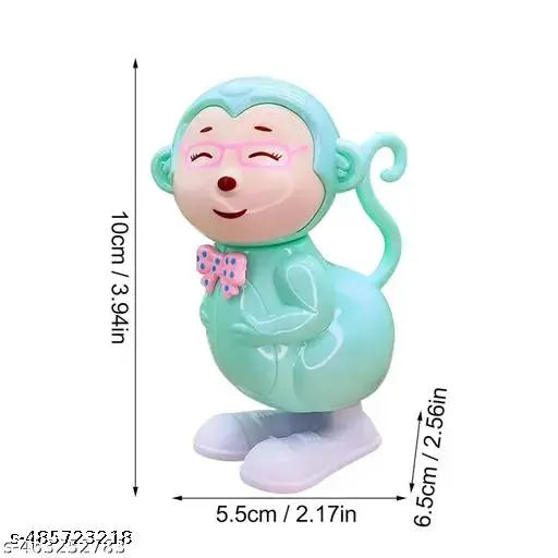 Key Operated Wind Up Toys Colourful Jumping Moving Toy - Rotating head - Monkey