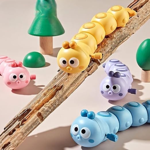 Key Operated Wind-Up Caterpillar toy - pack of any 1