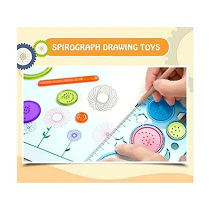 Kids Design Ruler Scale Spirograph Drawing Set - Best For Birthday Return Gift