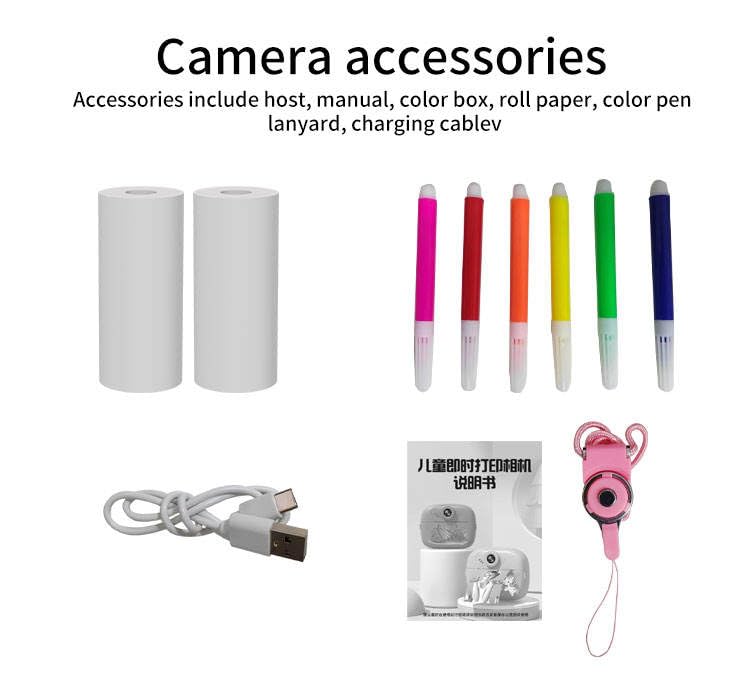 Kids Instant Print Camera with Built-in Printer USB Charging - Any 1