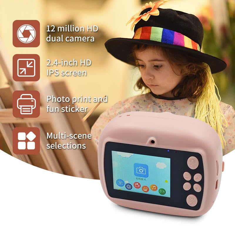 Kids Instant Print Camera with Built-in Printer USB Charging - Any 1
