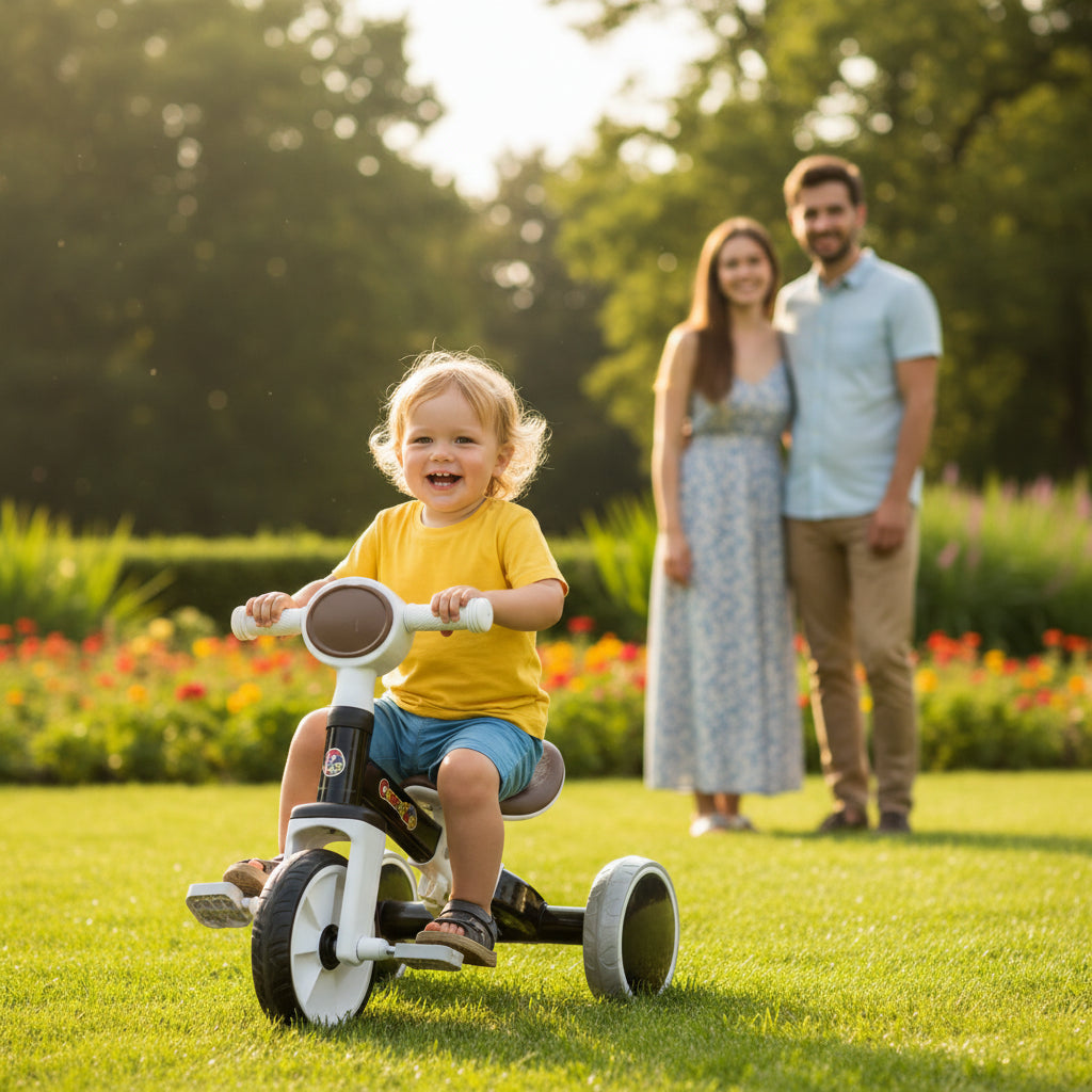 Turbo Trek 3 IN 1 Kids Pedal Tricycle With LED Light & Music
