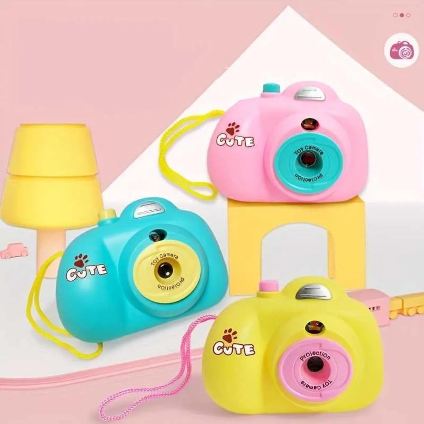 Cute Kids Projection Camera Toy for Kids- Big 1 Random