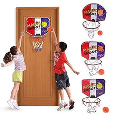 Kids Wall Mountable Basketball Set With One Ball Cartoon Design - small