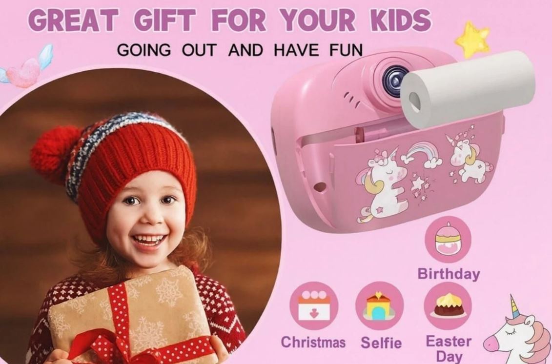 Kids Instant Print Camera with Built-in Printer USB Charging - Any 1