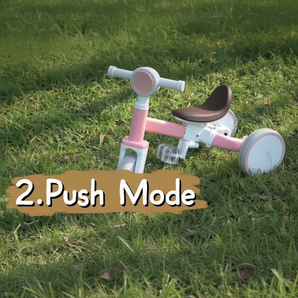 Turbo Trek 3 IN 1 Kids Pedal Tricycle With LED Light & Music