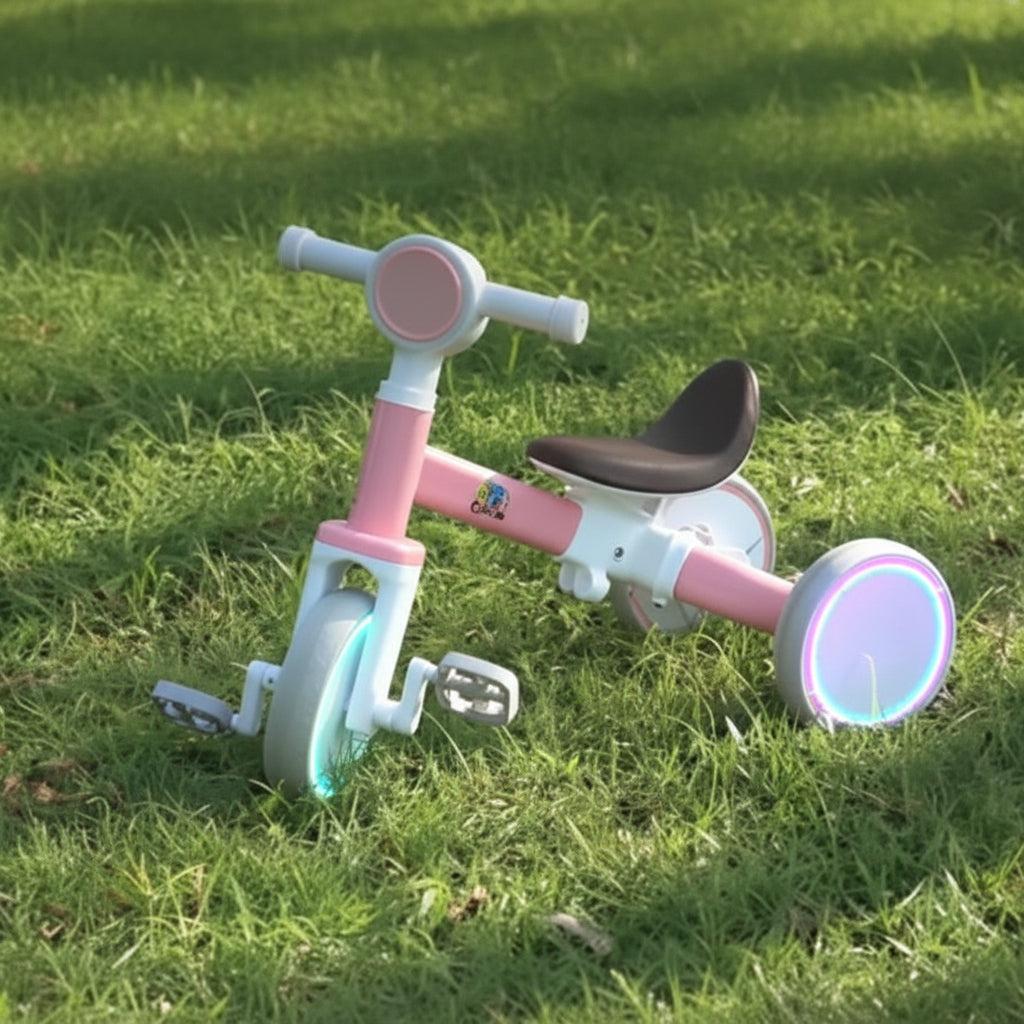 Turbo Trek 3 IN 1 Kids Pedal Tricycle With LED Light & Music