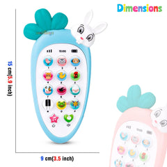 Kids Smart Mobile Phone Toy with Rabbit Design: Cordless, Musical Sounds, Smart Lights - Battery Operated, Ideal Birthday Gift for Boys and Girls (1 Pack