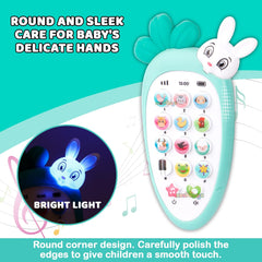 Kids Smart Mobile Phone Toy with Rabbit Design: Cordless, Musical Sounds, Smart Lights - Battery Operated, Ideal Birthday Gift for Boys and Girls (1 Pack