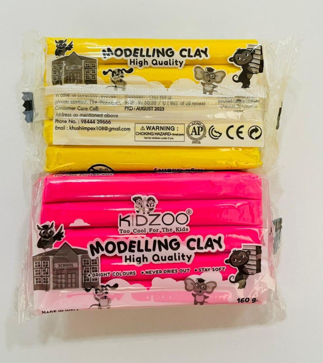 Small Bar Kidzoo Modeling Clay High Quality- 60 Gram Any 1 Color