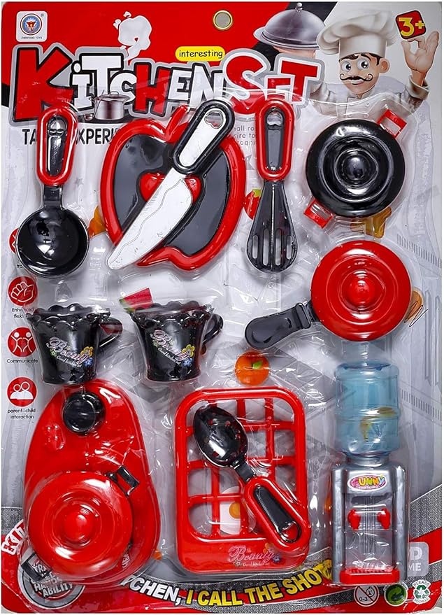 Kitchen Toy Set for Kids Girls - 12 Pieces Mini Kitchen Cookware Pot Pan Kitchen Utensils Simulation Toys