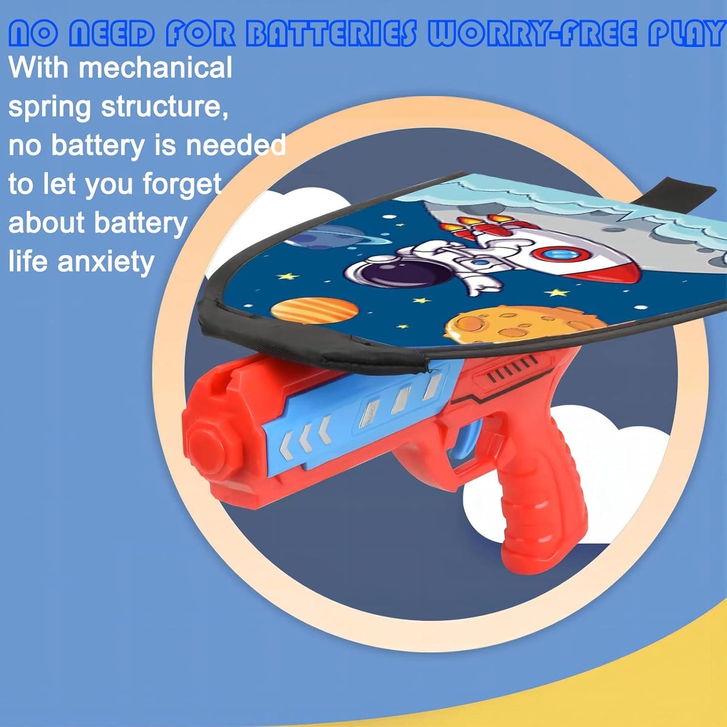 Gliding Kite Launcher Gun Toys, Kites for Children Kids with Catapult Gun, Funny Beach Kite Toy-Any 1