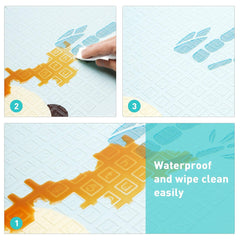 Large Double Sided Water Proof Baby Play Mat, Reversible Play mats for Kids - Extra Large (Size, 6'5" x 6' Ft, Thickness 0.6CM)