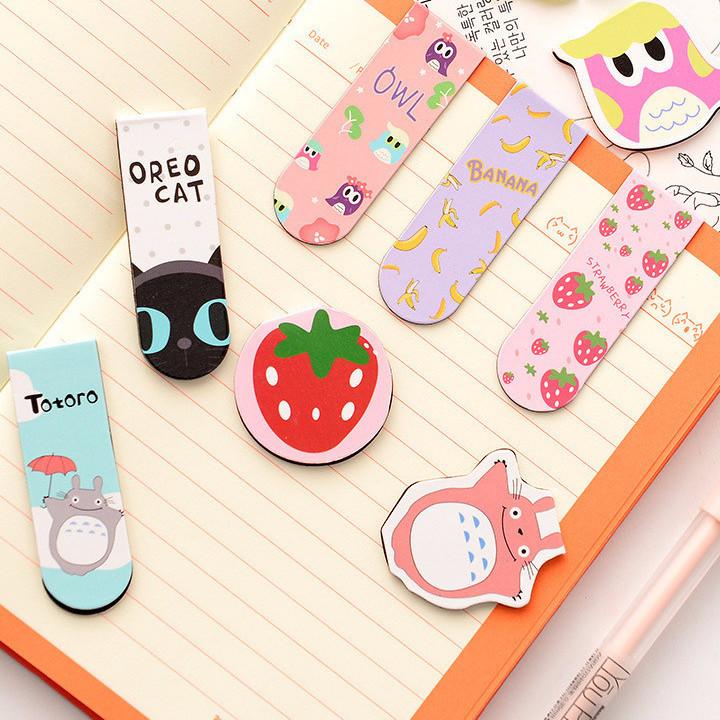 Laser Magnetic Bookmark - 6pcs set - Random Design