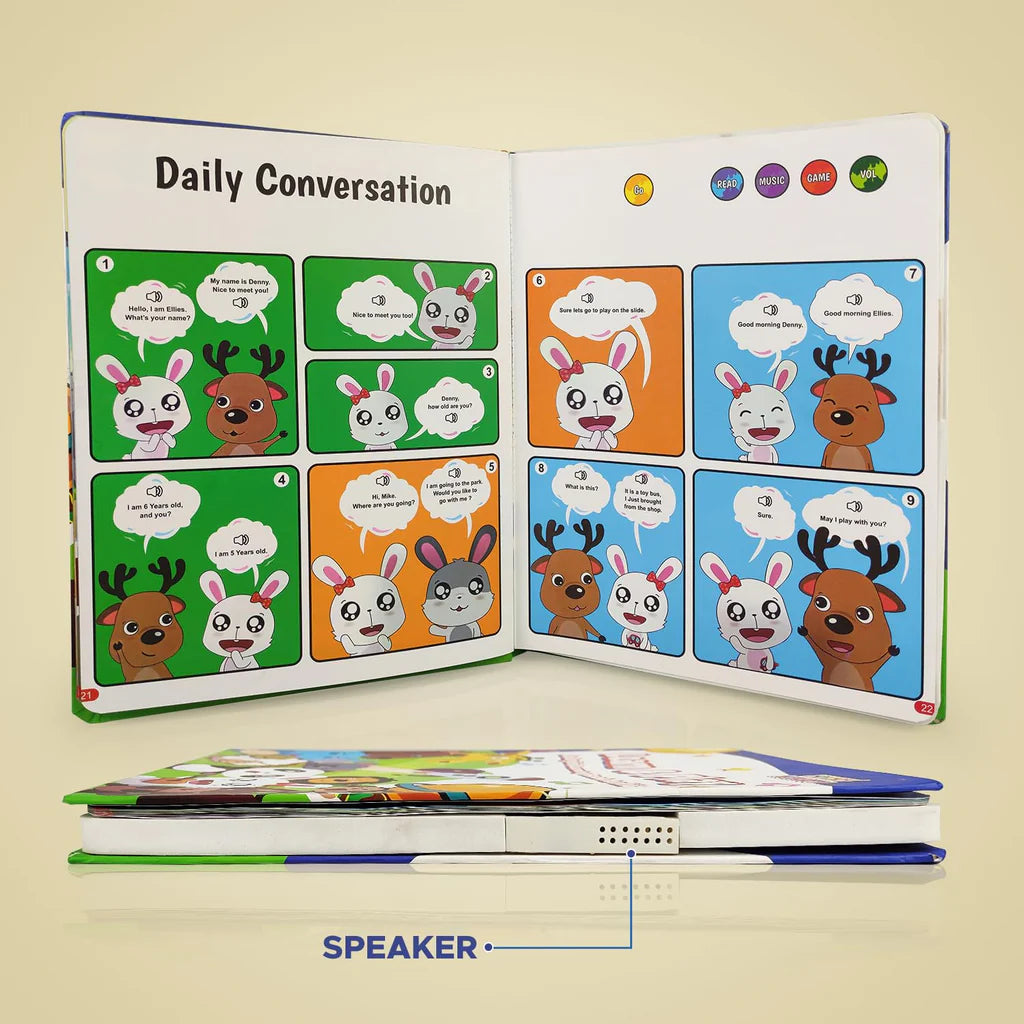 Learn & Play Interactive Musical English Educational Learning Book for 2 Year+ (Multicolor)