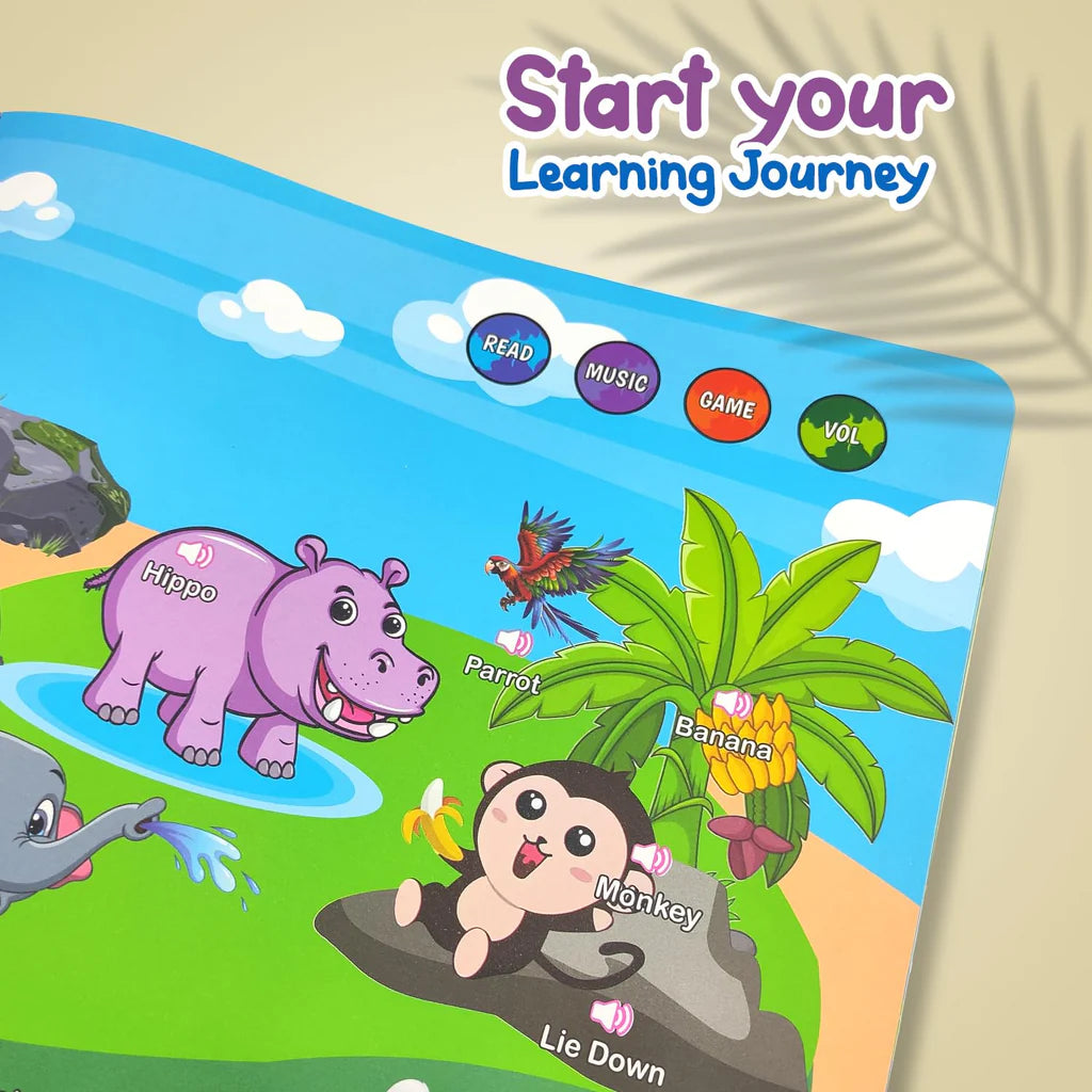 Learn & Play Interactive Musical English Educational Learning Book for 2 Year+ (Multicolor)
