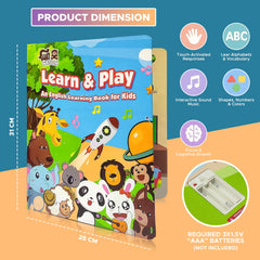 Learn & Play Interactive Musical English Educational Learning Book for 2 Year+ (Multicolor)