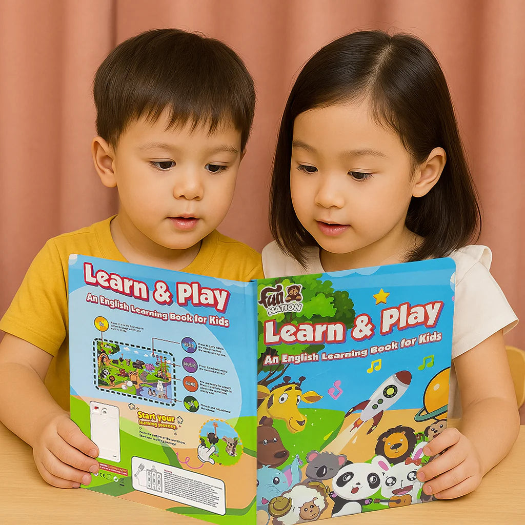 Learn & Play Interactive Musical English Educational Learning Book for 2 Year+ (Multicolor)