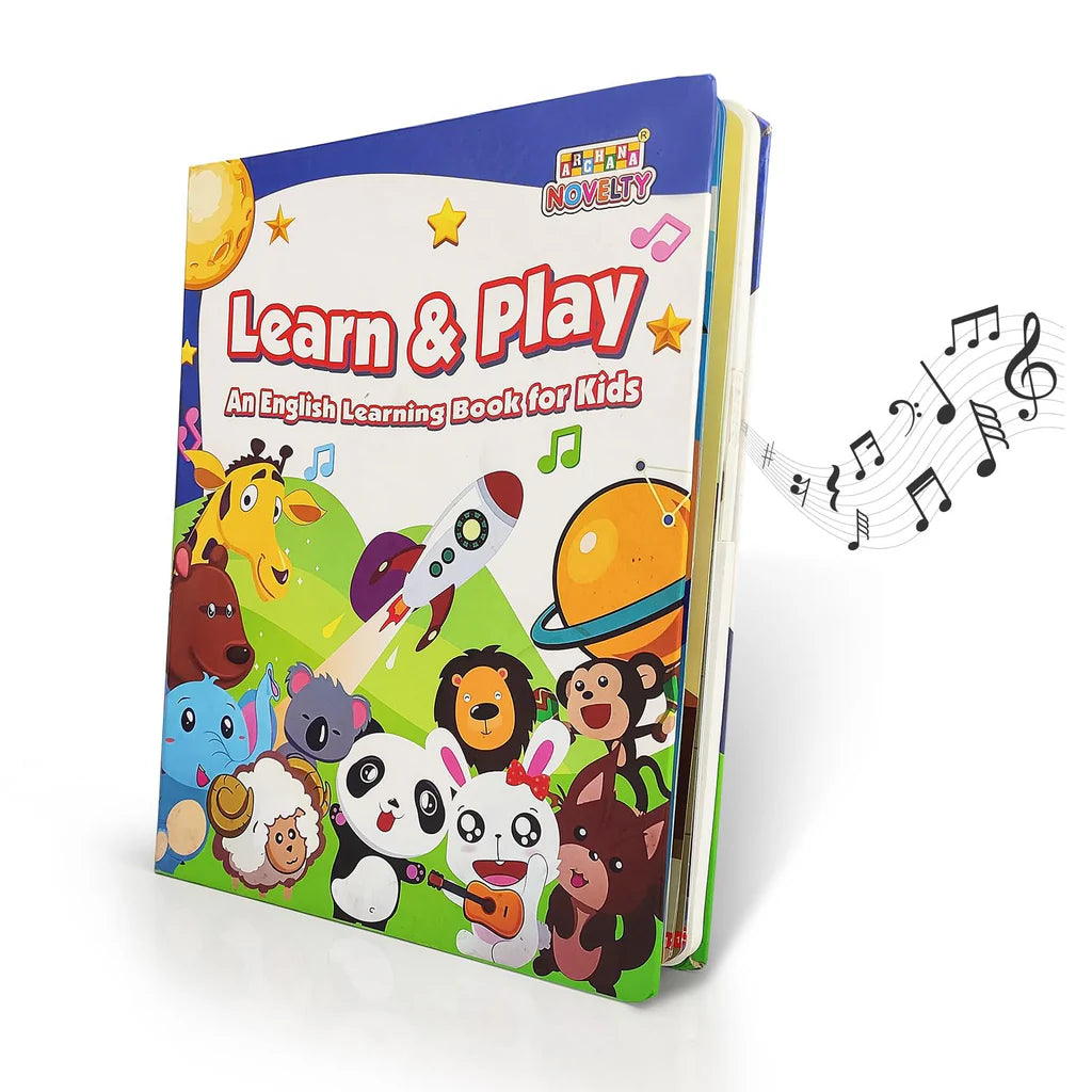 Learn & Play Interactive Musical English Educational Learning Book for 2 Year+ (Multicolor)