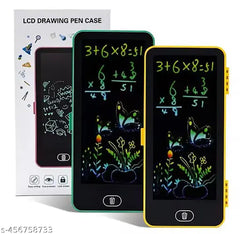 Led Drawing Pen Case. Kids Pencil Box with LCD Screen and Writing Pen with Erase Button (Multi color)
