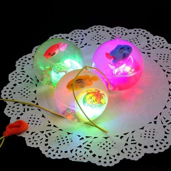 Small- Led Flashing Luminous Ball for Kids 55mm Rubber Bouncing Ball Anti-Stress - Light ball