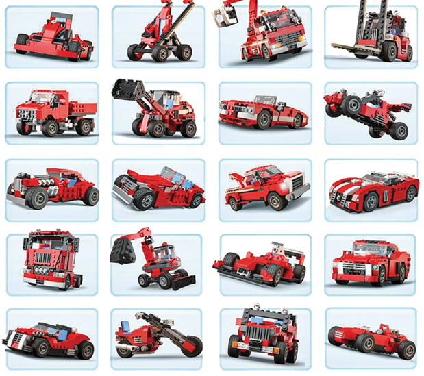Lego 23 in 1 Super Speedster Architect Block Game, Can Make 23 Different Model from Single Block Set, 278+ Pieces