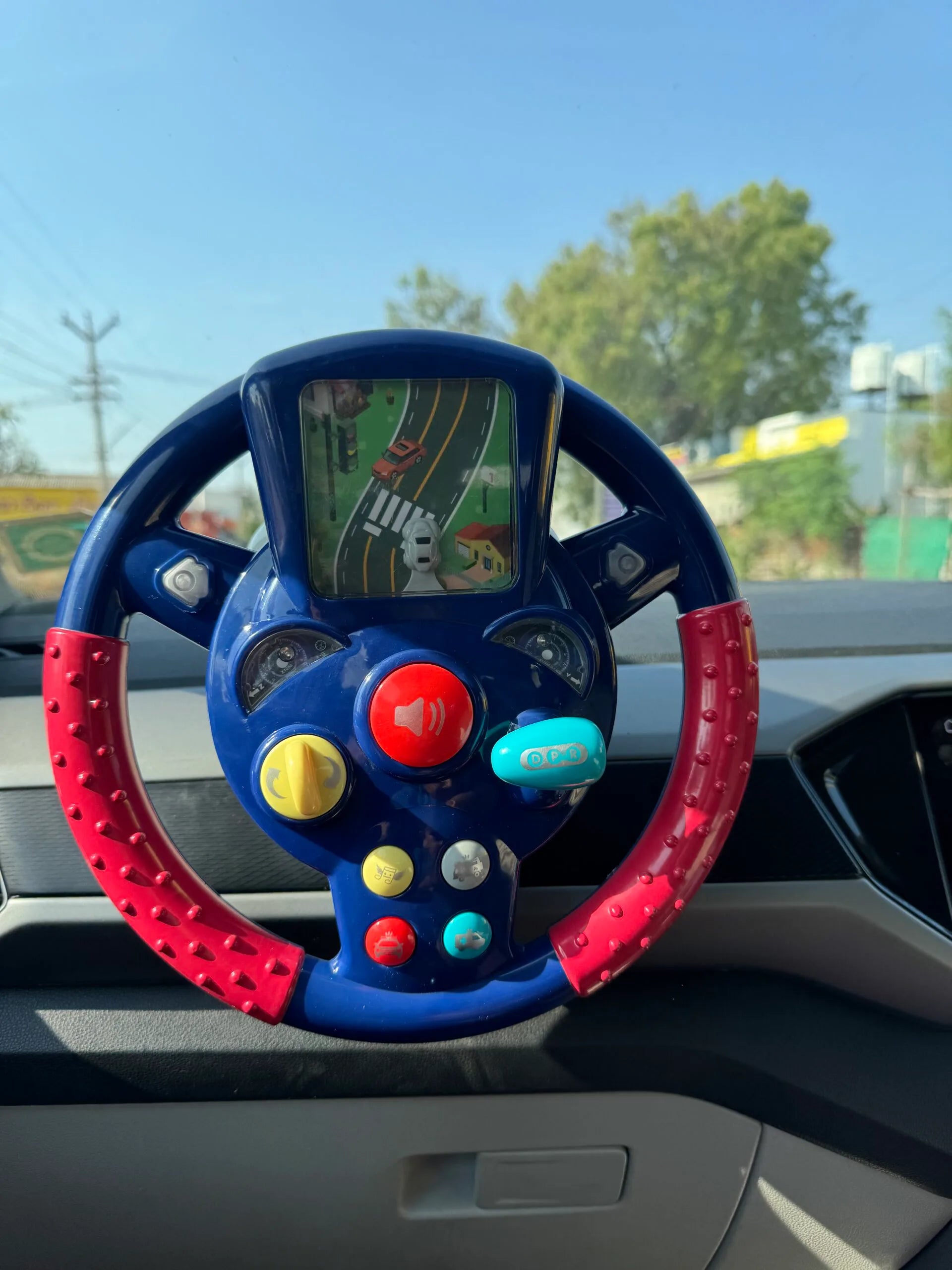 Little Driver Steering Wheel Toy With Music, Games & Vehicle Sounds, For Kids Simulate Driving Car Copilot Steering Wheel - Any 1