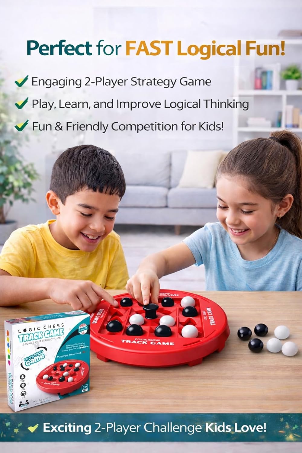 Logic Chess Track Game, 2-Player Strategy Board Game