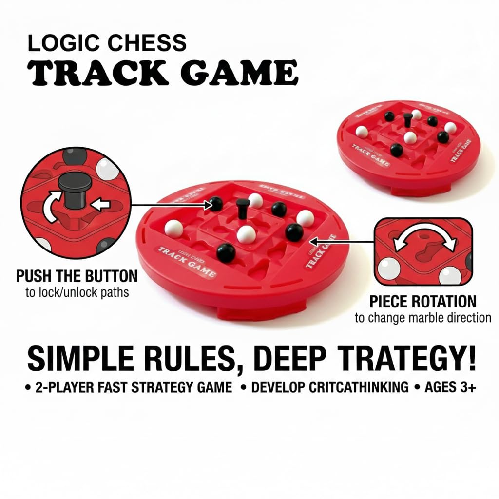 Logic Chess Track Game, 2-Player Strategy Board Game