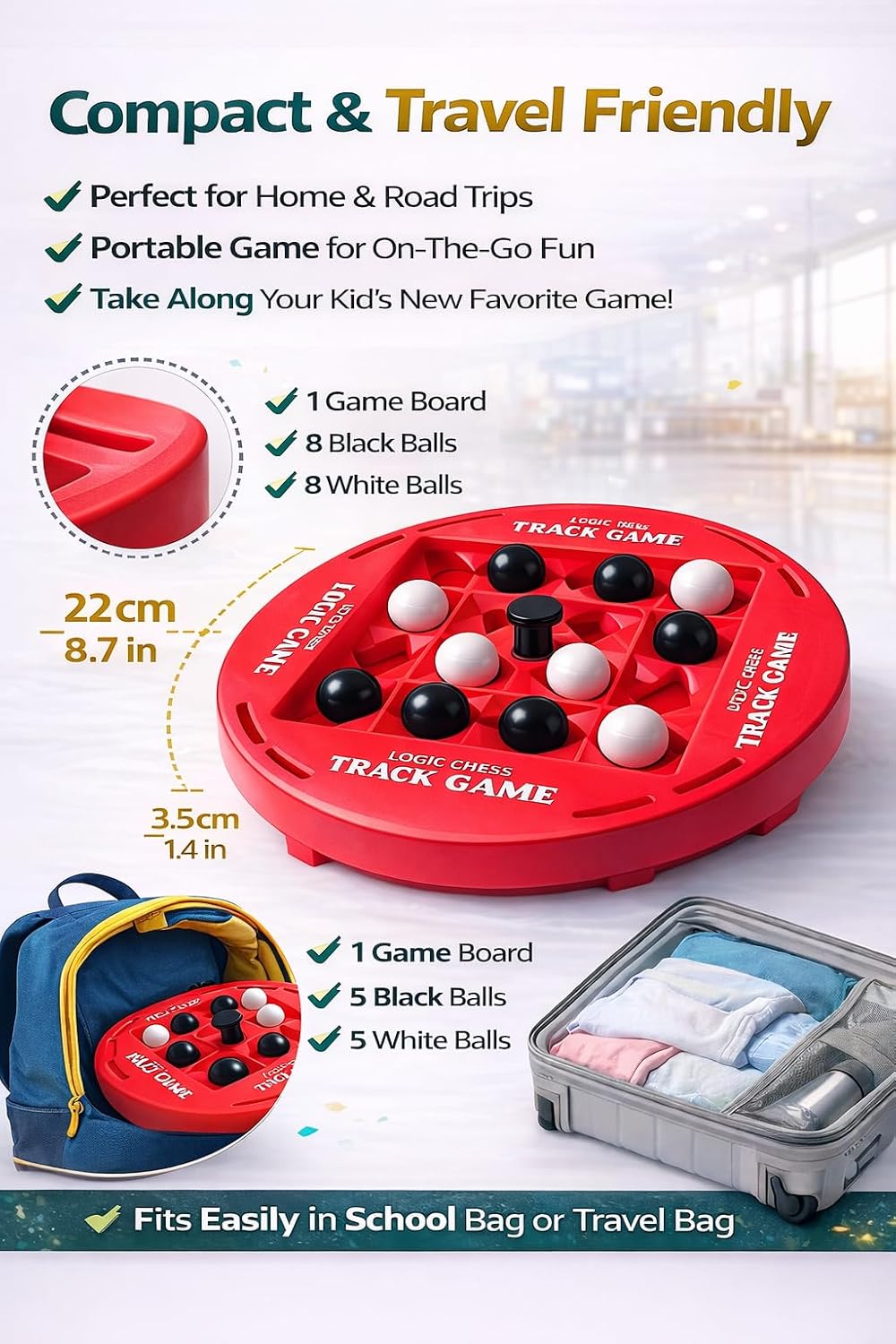 Logic Chess Track Game, 2-Player Strategy Board Game