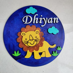 MDF Name Board Stencil Lion - Without Colors