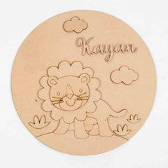 MDF Name Board Stencil Lion - Without Colors