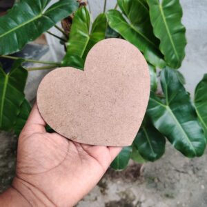 MDF Stencil Heart shape - 5 inch