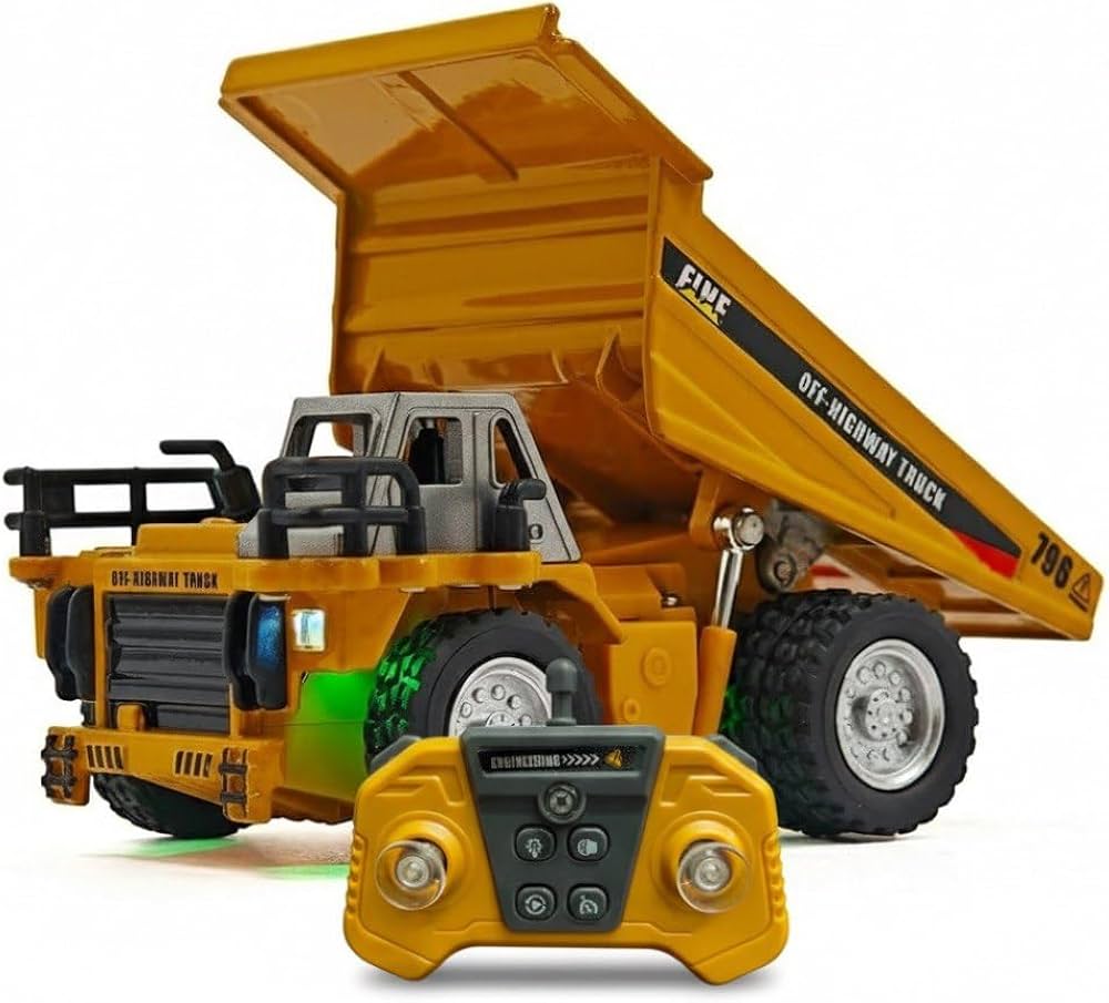 MINI RC DUMPER TRUCK TOY with Tin Box-Any 1 color JCB