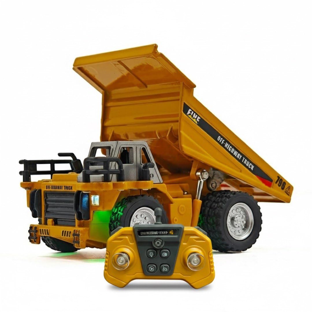 MINI RC DUMPER TRUCK TOY with Tin Box-Any 1 color JCB
