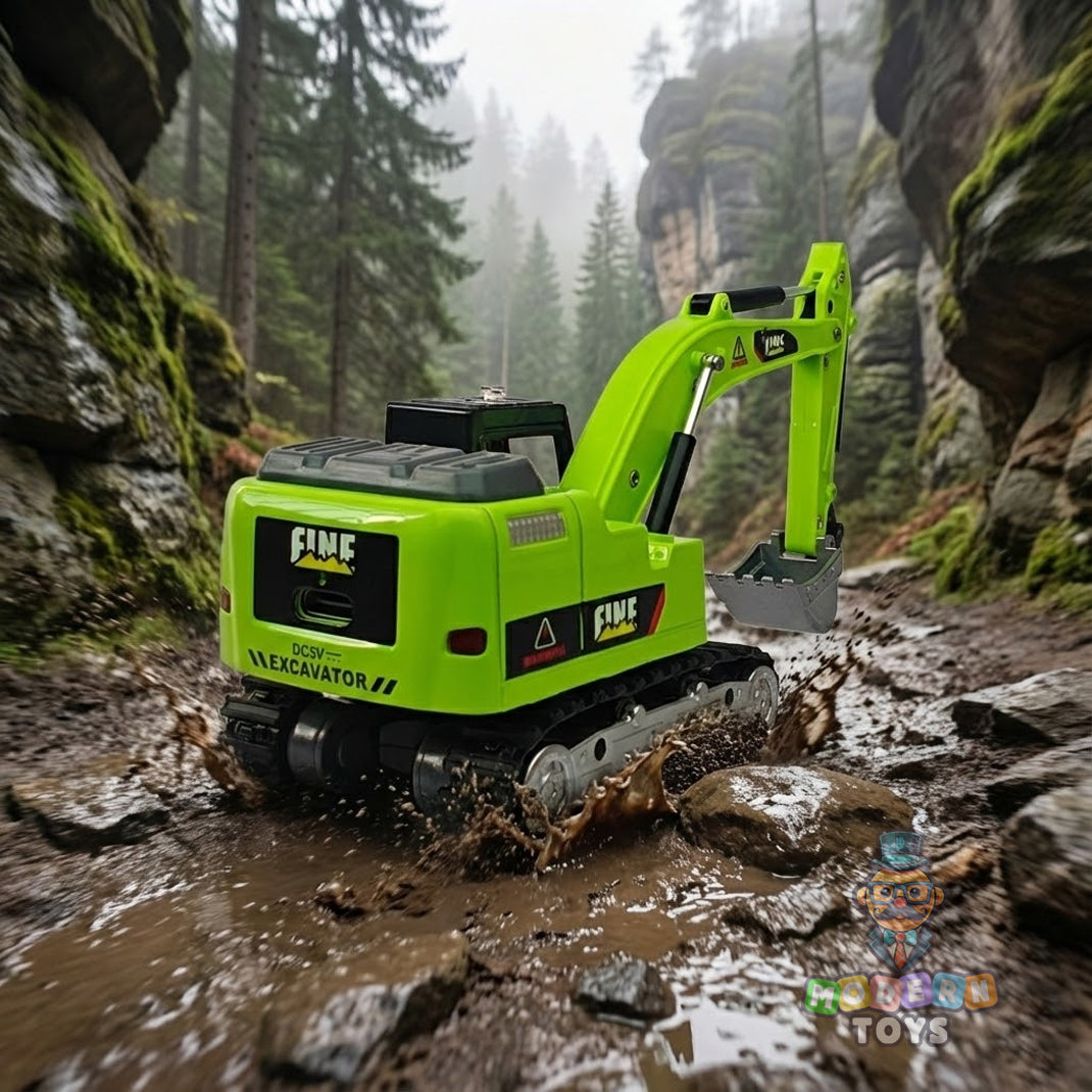 MINI RC EXCAVATOR TOY with Tin Box-Any 1 color JCB