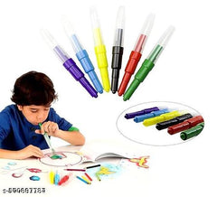 Magic Blow Pens Set of 6 Piece Colour Spray Blowpen with 6 Stencils