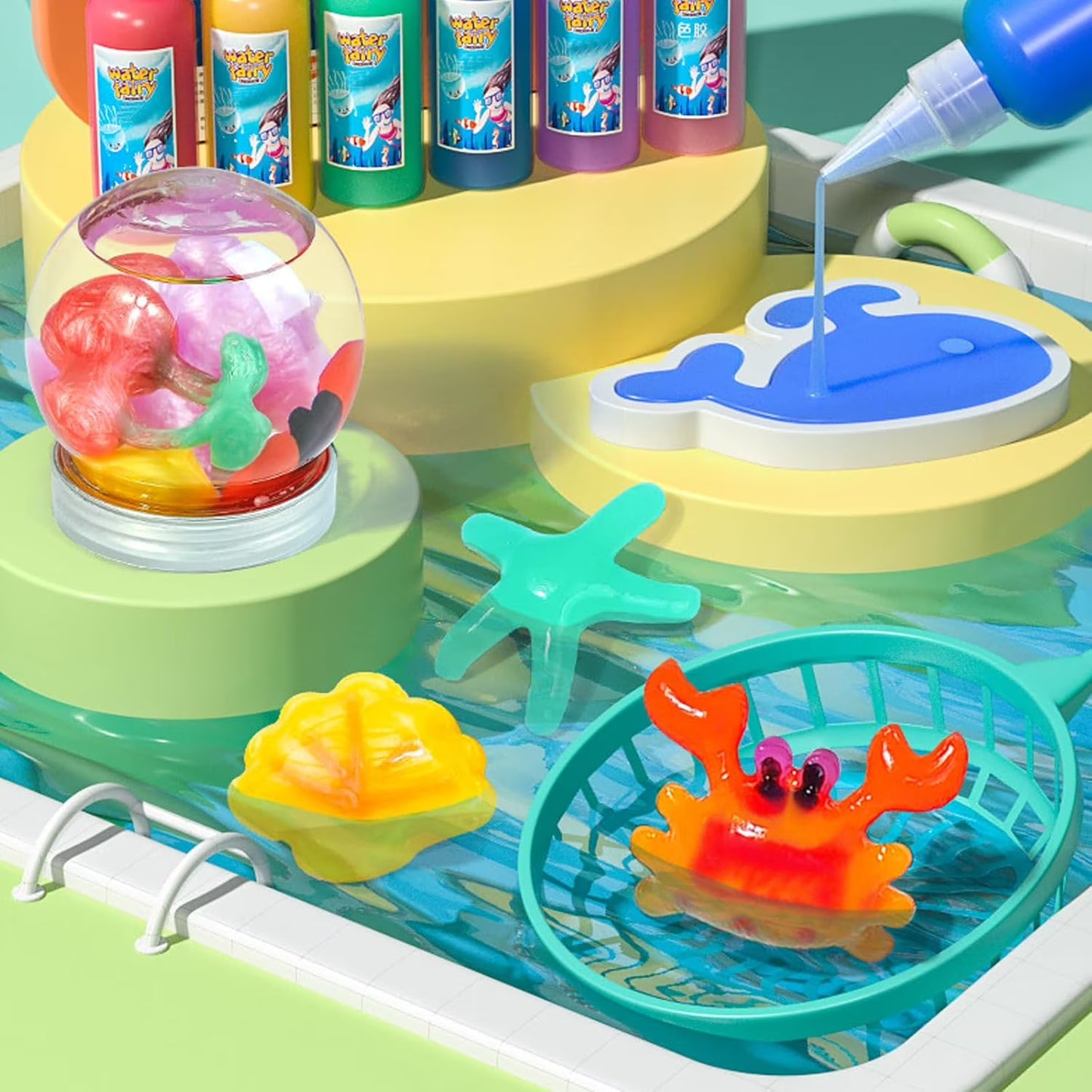 Magic ELF Water Jelly kit - Water Gel Kit - 6 color gel 6 Random Moulds
