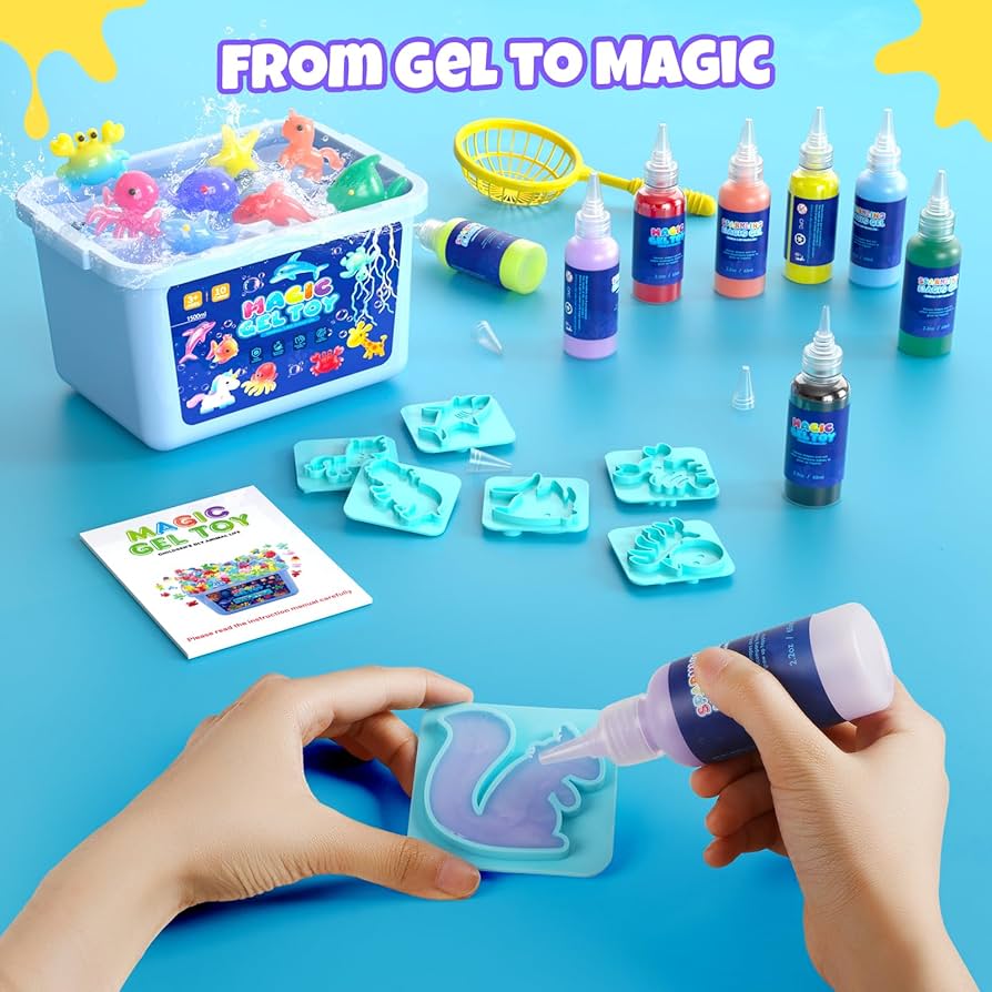 Magic ELF Water Jelly kit - Water Gel Kit - 6 color gel 6 Random Moulds