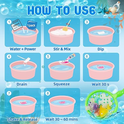 Magic ELF Water Jelly kit - Water Gel Kit - 6 color gel 6 Random Moulds