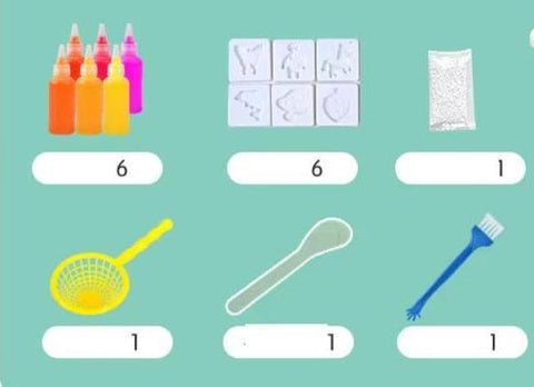 Magic ELF Water Jelly kit - Water Gel Kit - 6 color gel 6 Random Moulds