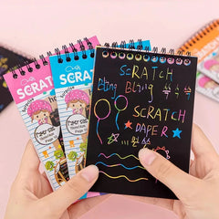 Magic Paper scratch Notebook drawing book - Mini 1 piece