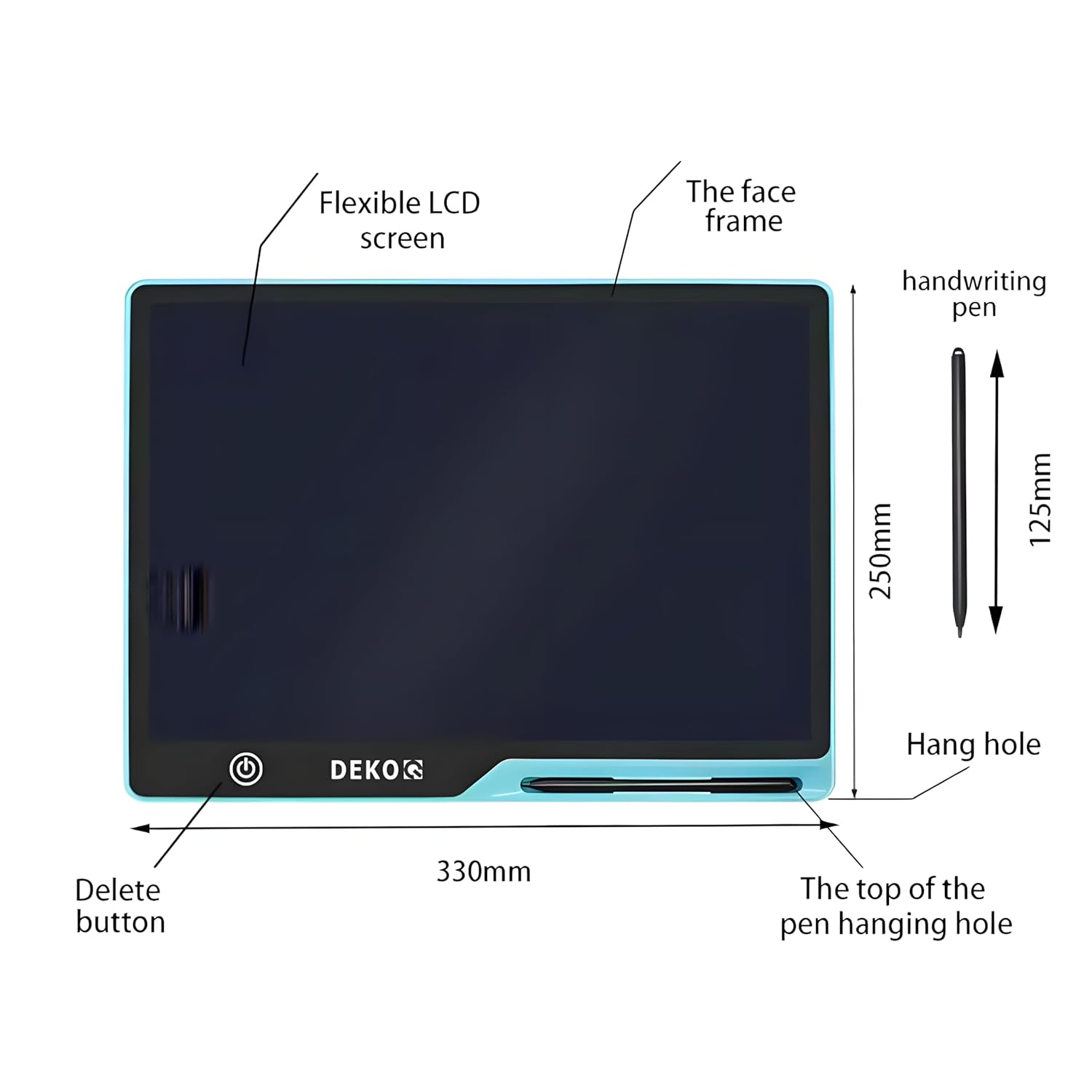 16-inch Magic lLCD Slate Writing Tablet with Stylus Pen, for Drawing, Playing, Noting by Kids & Adults (Rechargeable LCD Writing Tablet)