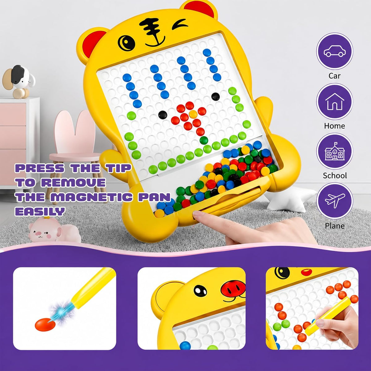 Magic Magpad Dots - Magnetic Pattern Learning Board for Kids-Any 1
