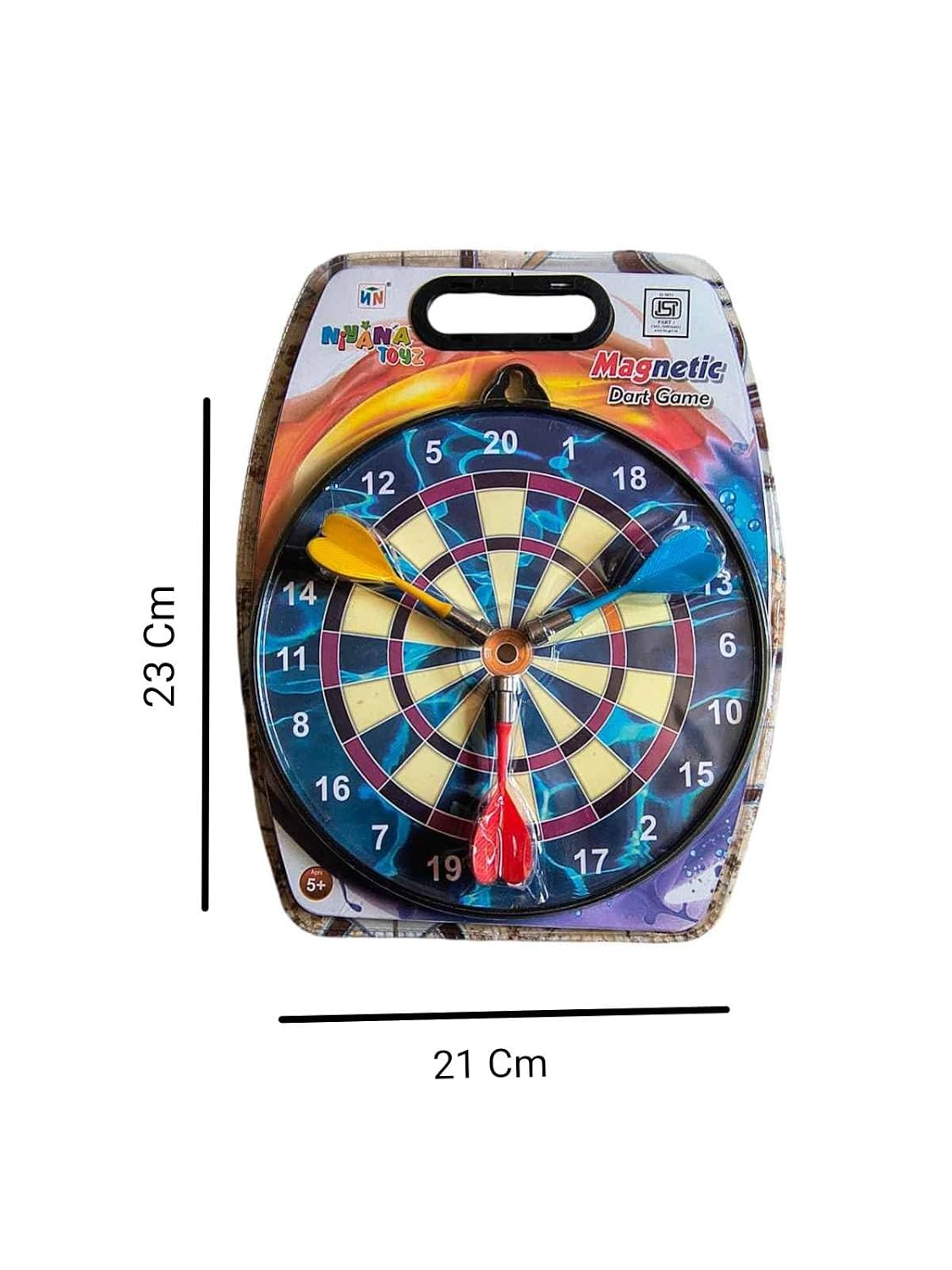 Magnetic Dart Game for Kids, Double-Sided Target Board with Darts
