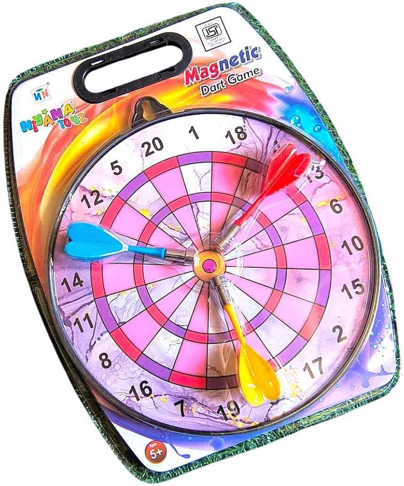 Magnetic Dart Game for Kids, Double-Sided Target Board with Darts