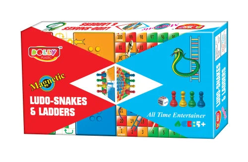 Big Size Magnetic Ludo-Snakes & Ladders Board Game, Ages 4+